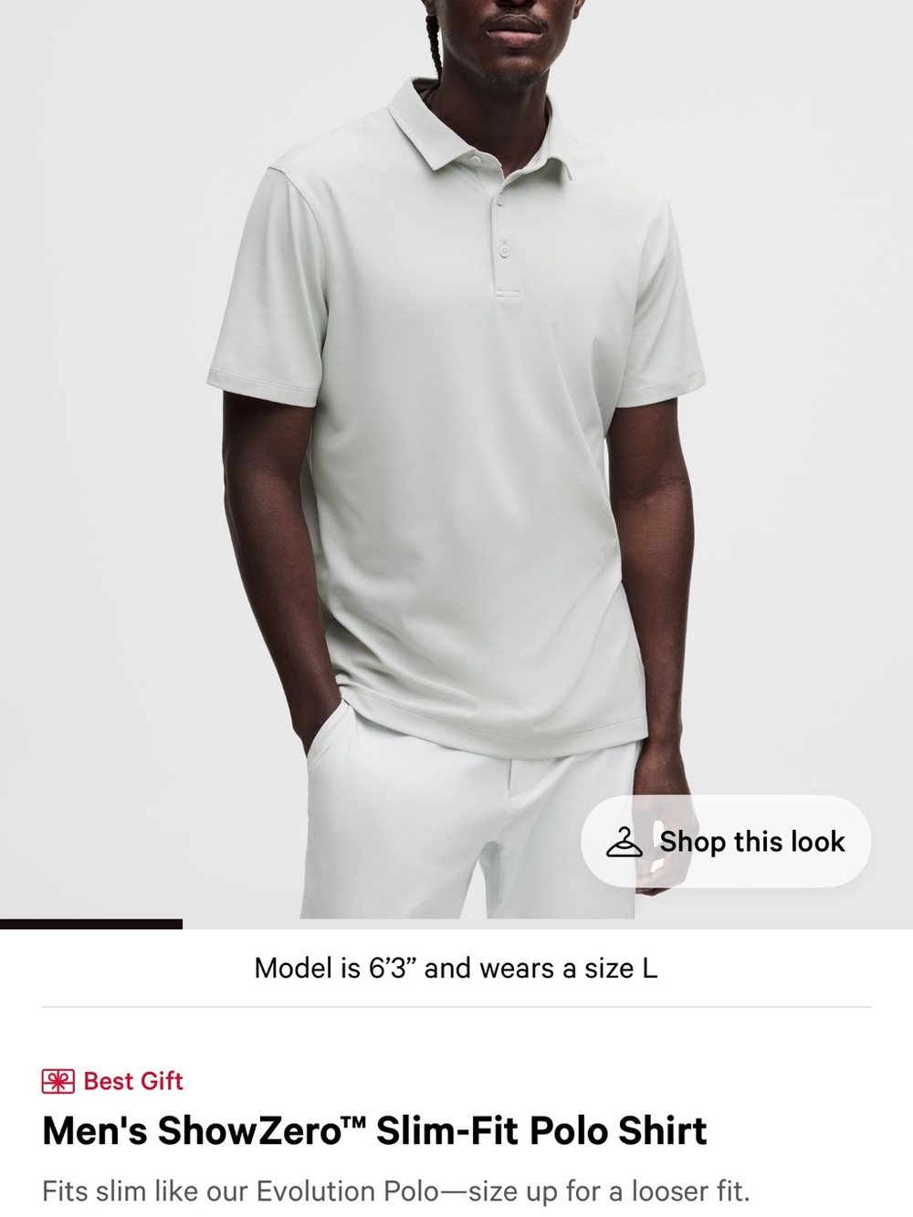 Show Zero Slim-Fit Polo Shirt - Light Gray